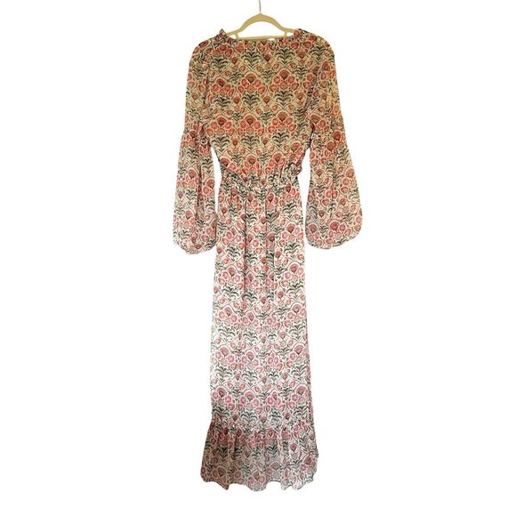 Misa Los Angeles Amata Dress In Somerset Floral Chiffon Bohemian Maxi XS NWT - Picture 9 of 16